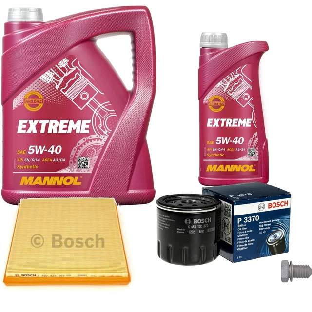 Inspektionspaket Wartungsset Mit MANNOL Extreme 5W-40 6L, Luftfilter & Ölfilter - Komplettset