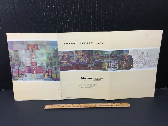 Vintage Union Bank & Trust Eastern Pennsylvania Allentown PA Annual Report 1962