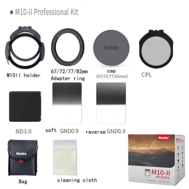 Haida 100mm Red Diamond M10-II holder Professional Kit with Filter drop-in CPL