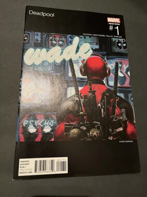 Deadpool #1  WADE  Kaare Andrews Hip-Hop VARIANT Heroes For Hire Marvel