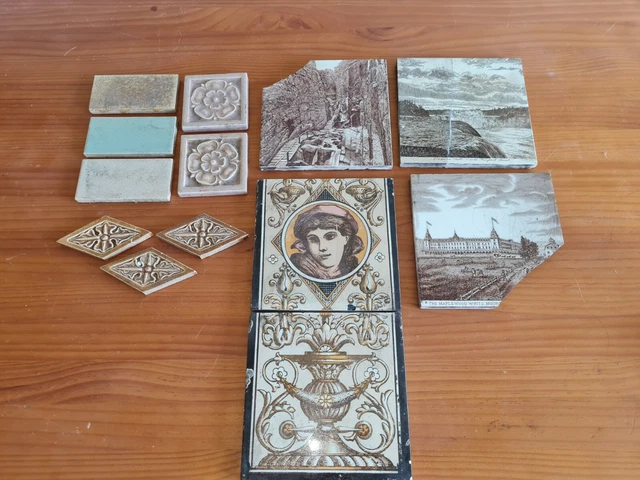 VICTORIAN MIXED FIREPLACE TILES / WALL TILES 6" X 6" / joseph wedgwood