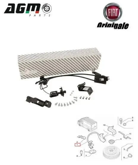 KIT RISANAMENTO SUPPORTO RUOTA DI SCORTA ORIGINALE FIAT DUCATO 150 - Foto 3