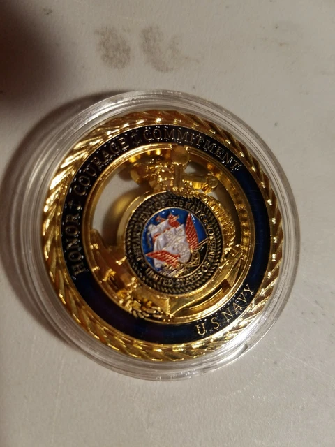 US NAVY CORE Values Challenge Coin Medal Token United States Honor 