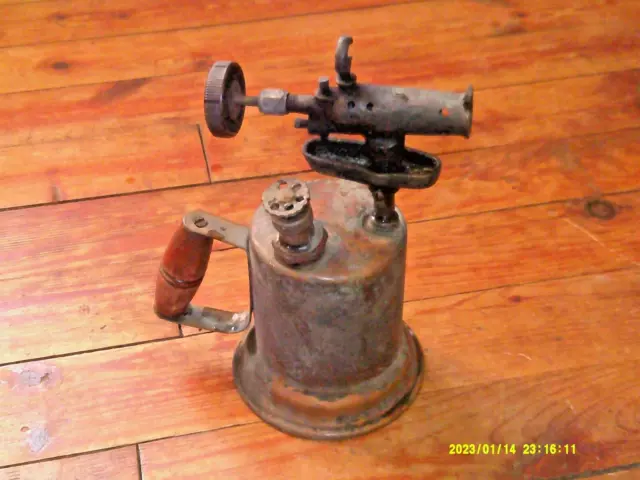 Vintage Otto Bernz Copper Brass Blowtorch Blow Torch