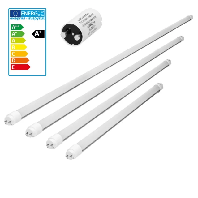 Kit de Réglette LED étanche + Tube Néon LED 60cm T8 9W - Unité