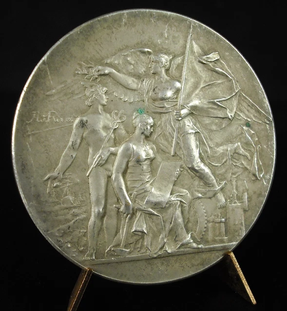 Médaille Exposition Coloniale Marseille 1903 - Bronze Doré Signée S. Vassy - France