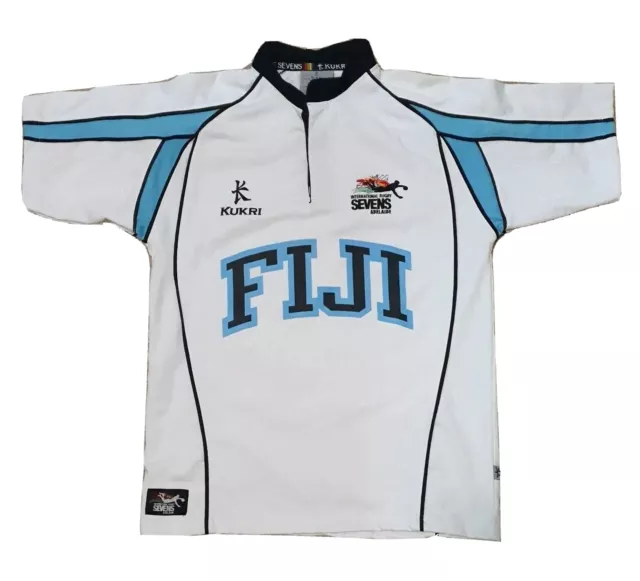 Rugby Sevens FIJI Jersey M 40" Chest International Adelaide Australian Kukri