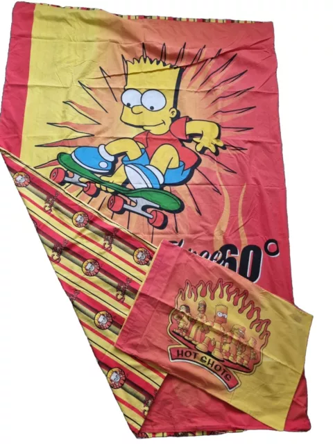 Funda de edredón y funda de almohada vintage de 60 ° Bart Simpson Hot Shots tres de Los Simpson