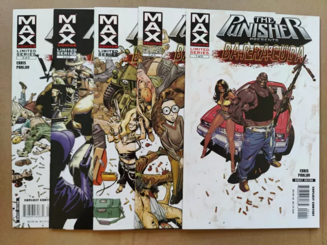 MARVEL COMICS LOT: PUNISHER PRESENTS BARRACUDA  #1-5 (2006) FN/VF to VF