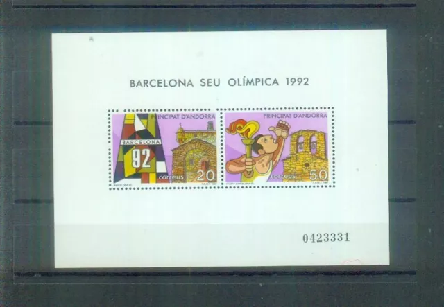 Sauberer Briefmarken-Block aus Andorra, MI Bl. 2 von 19879, postfrisch