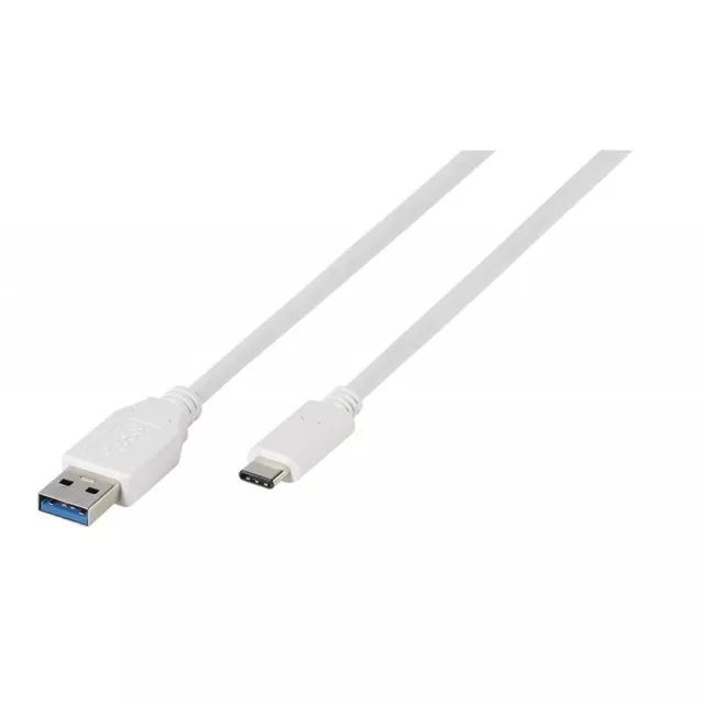 Vivanco Adapter Kabel CC 31 CA3 10 USB 3.0 Typ A auf USB Typ C 1 Meter Weiss