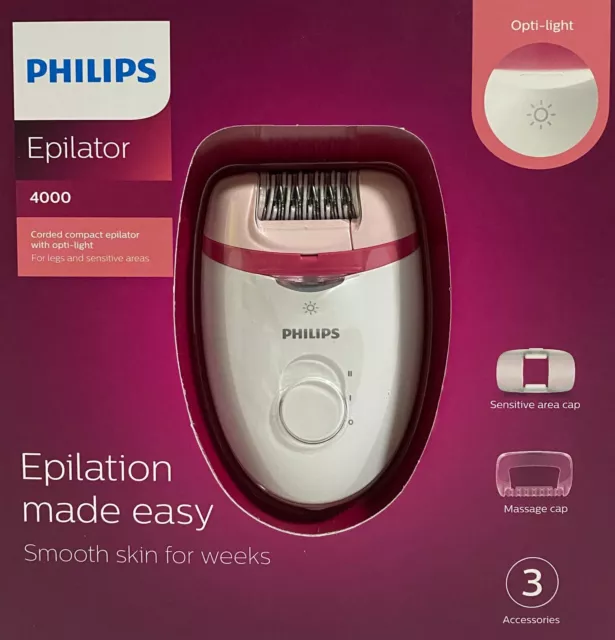 Philips Satinelle Essential BRE255/00 Kompakter Epilierer - Weiß NEU & OVP