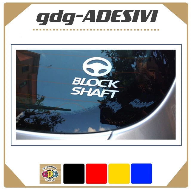 8 Adesivi Sticker Auto Antifurto BLOCK SHAFT Tuning