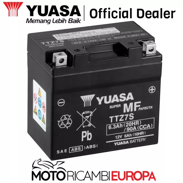 Batteria Ttz7S Yuasa Bmw 450 G X 2008/2011 Precaricata12V Senza Manutenzione