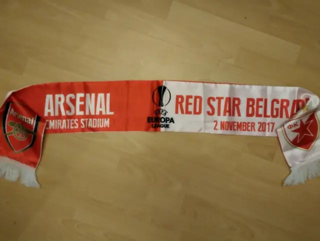 Arsenal London - Roter Stern Belgrad 02.11.2017 EL Matchday Schal scarf