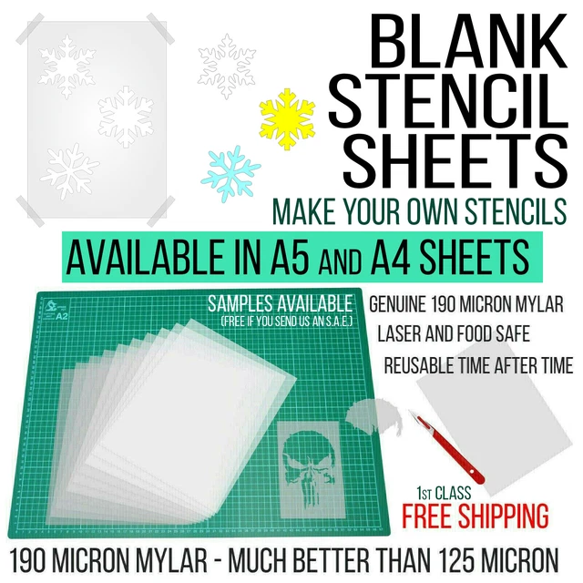 BLANK PLASTIC BULK Stencil Sheets Make Your Own Stencils Mylar Cake blank-plastic-bulk-stencil-sheets-make-your-own-stencils-mylar-cake