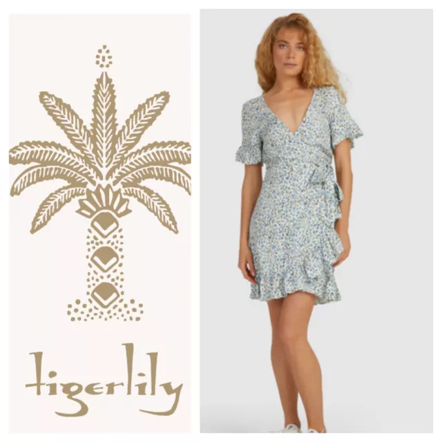 BNWT TIGERLILY LADIES Sold Out Hydra Maxi Dress (Cornflower) Size