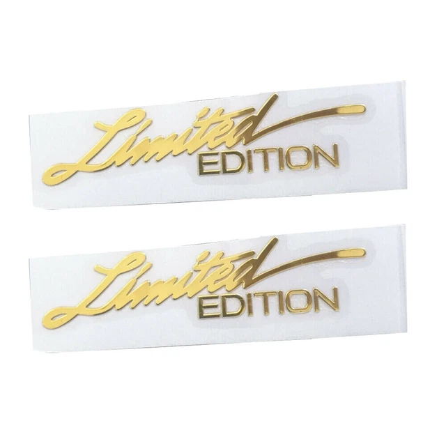 2*- Gold Limited-Edition-Logo Emblem Badge Metal Sticker Decal Car-Parts New Kit 2