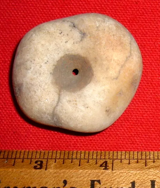 Choice Jumbo Sahara Neolithic Quartz Bead (1.875") Prehistoric African Artifacts