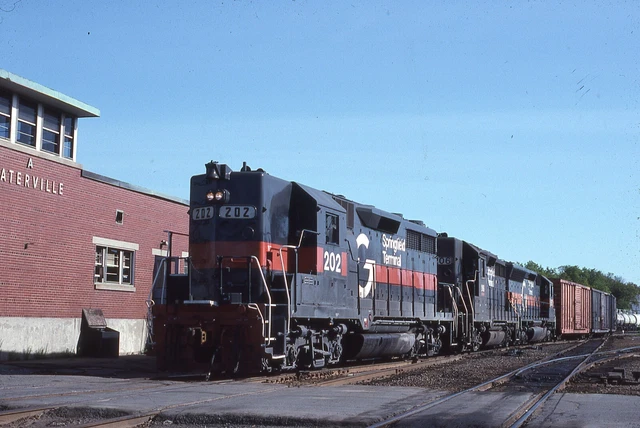 Duplicate Railroad Train Slide Springfield Terminal GP-35 #202 06/1993  Watervil