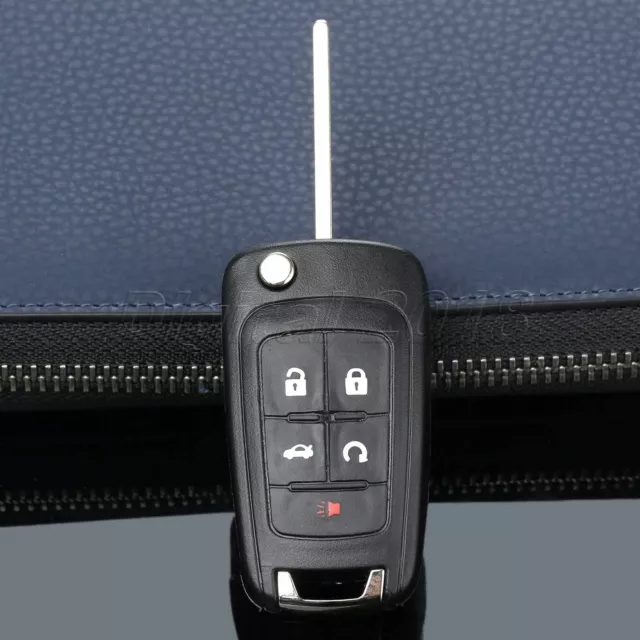 5 Button Flip Remote Key Fob Key Uncut Blade For Buick Lacrosse Regal Verano