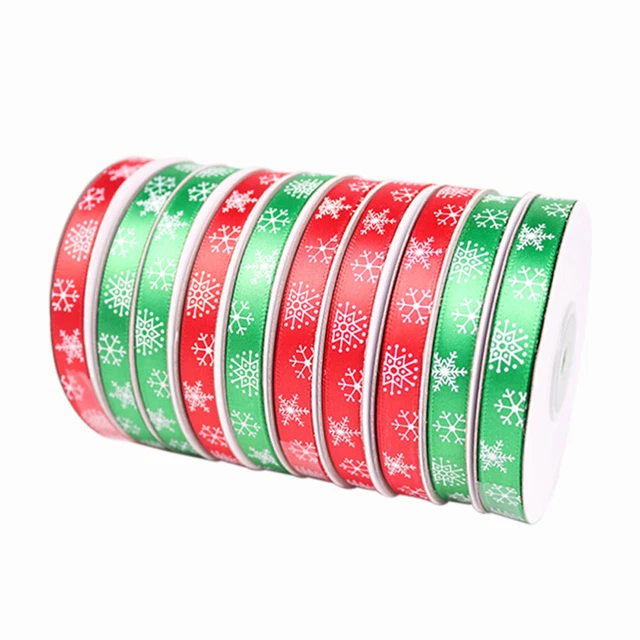 2 rollen von Bänder Weihnachten Band Schneeflocke Dekoration Band