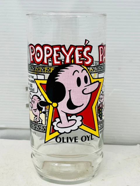 Vintage 79 Popeye's Fried Chicken Popeye's Pals Tumbler Olive Oyl Free Shipping