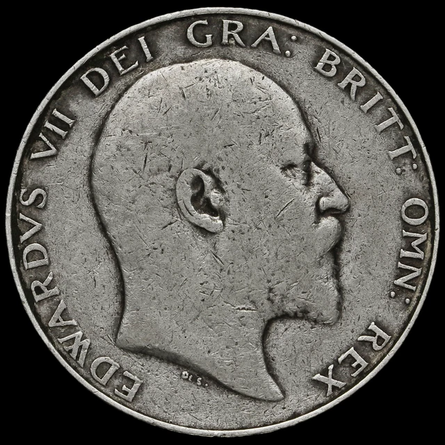 1905 Edward VII Silver Half Crown, Very Rare