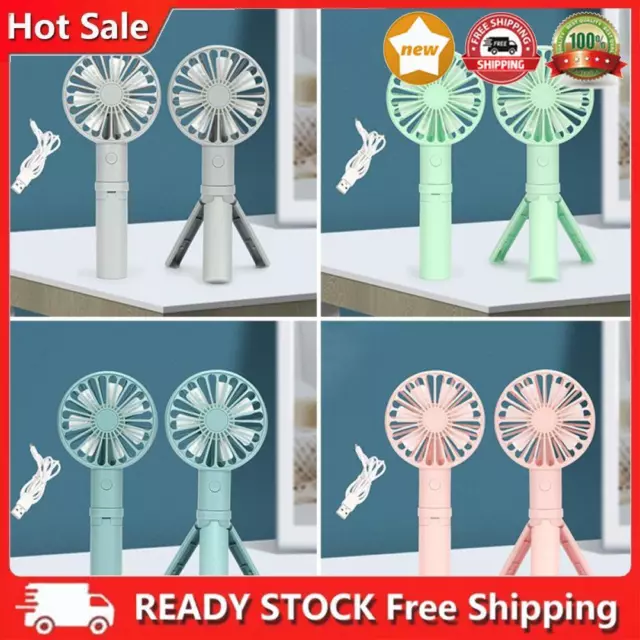 Foldable Cooling Fan USB Rechargeable Handheld 500mAh 7 Blades for Travel Makeup