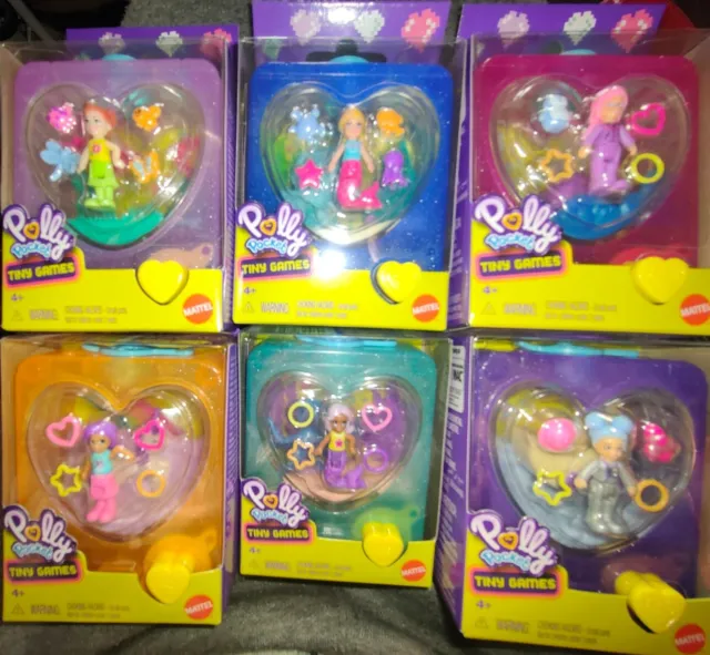 Polly Pocket Tiny Games NEW/ COMPLETE SET of 6