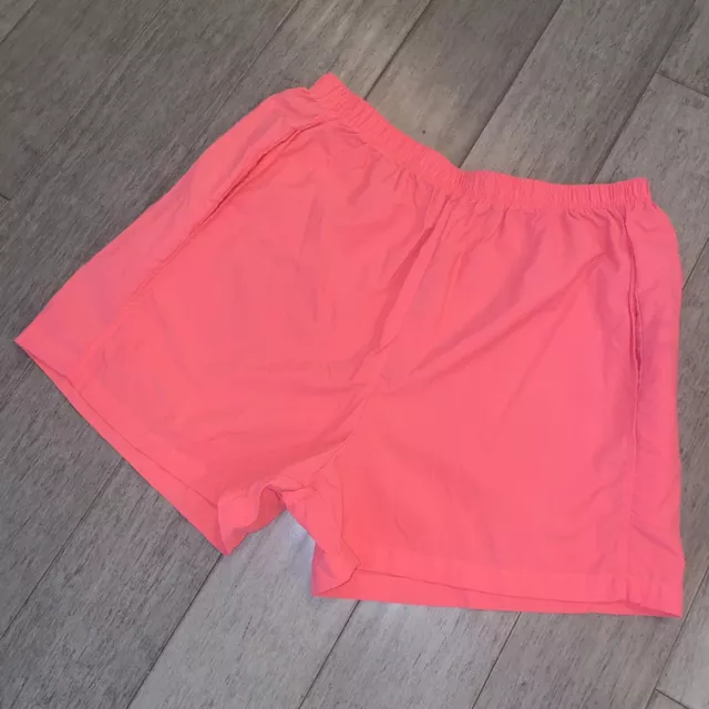 VTG 80S 90S Neon Shorts Nylon Athletic Works Surf Thin Orange pockets ...