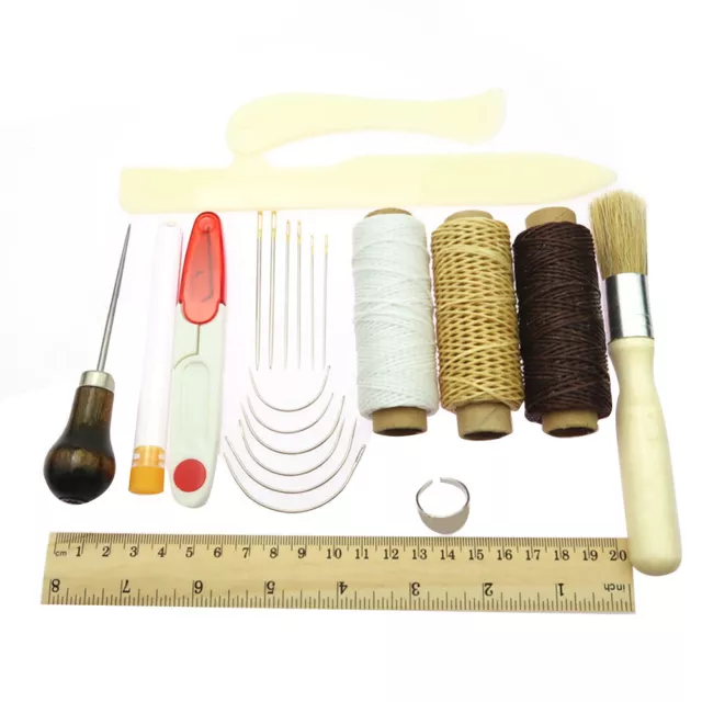 23 Pcs Bookbinding Kit Starter Tools Set Bone Folder Paper Creaser Waxed Thread