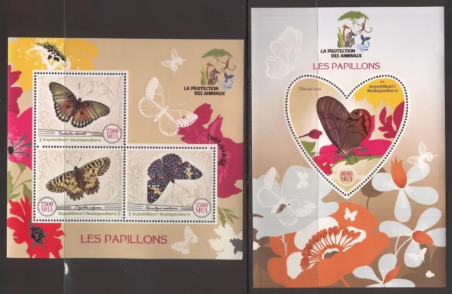 Lollini H62 BUTTERFLIES Fauna -  2 Sheets MNH 2017