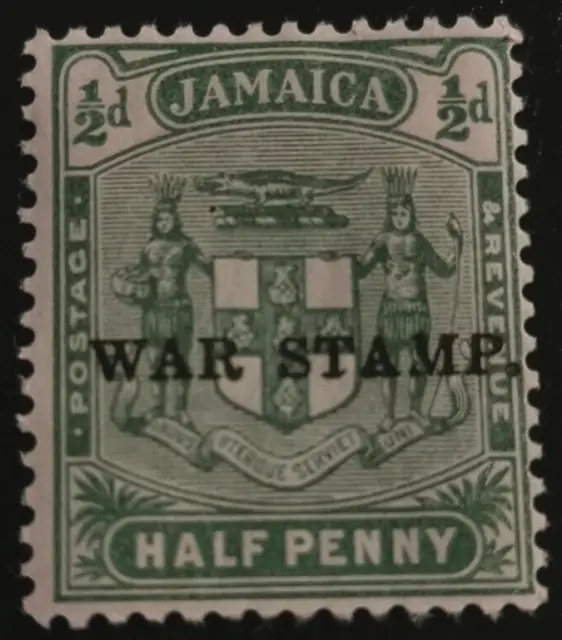 Jamaica: 1916 Issues of 1906 & 1912-1913 Overprinted WAR S. (Collectible Stamp).