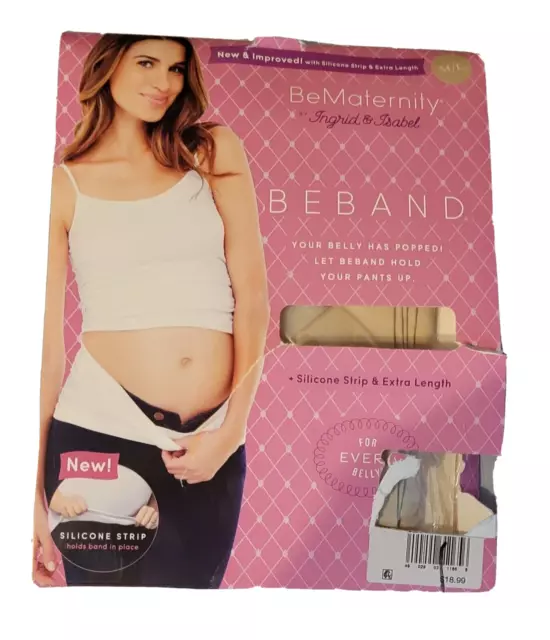 Ladies Be Maternity By Ingrid & Isabel BEBAND, M/L Beige, Belly Band, New in Box