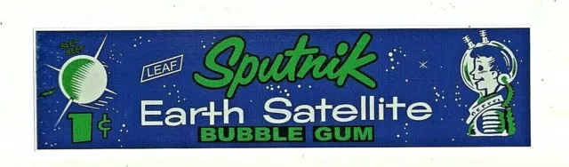 SPUTNIK SATELLITE BUBBLE GUM Vinyl STICKER DECAL GUMBALL BALL MACHINE VINTAGE