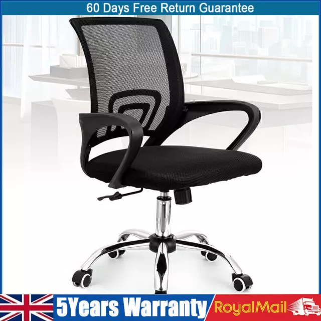 Office Chair Gas Lift Height Adjustable Desk Chair Swivel Mesh Back Work Wifoekc