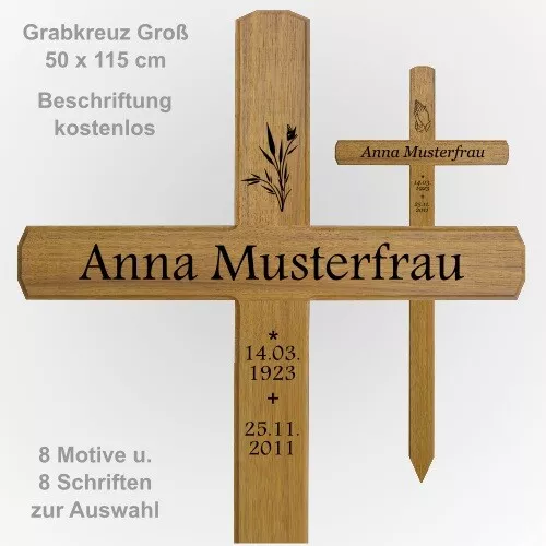 Grabkreuz Holzkreuz Groß 50 x 115 cm  Grabkreuze / Holzkreuze aus Eichenholz