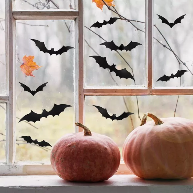 Halloween Dekoration Wandaufkleber 3D Fledermäuse Fenster klammert sich an
