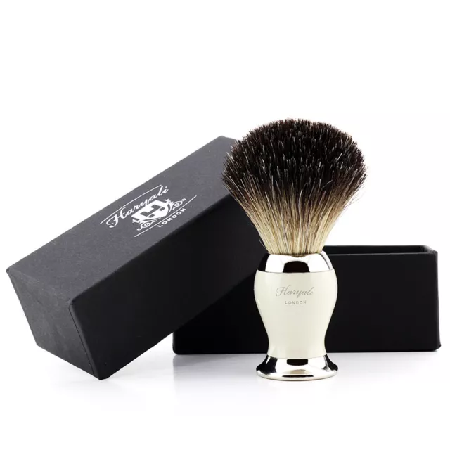 Hombre Brocha de Afeitar Con Puro Negro Pelo Tejón Cerdas para Home Shave Tools