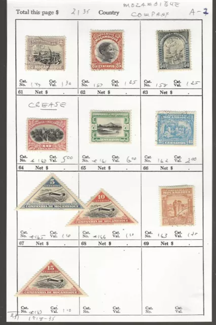 MOZAMBIQUE COMPANY...Sc #144/167...Mint & Used...1918/35...10 Diff...SCV $21.35