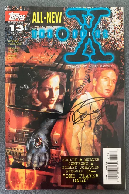 The X-Files #13 (1996) Vf/Nm Topps Comic Book Signed