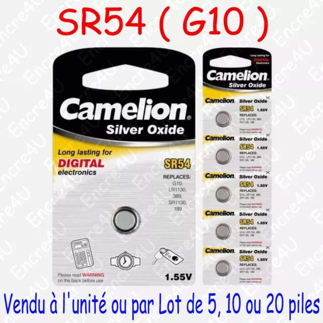 Pile SR54 - LR54 - SR1130 - V390 - AG10 - 1.5V Bouton (calculatrices)