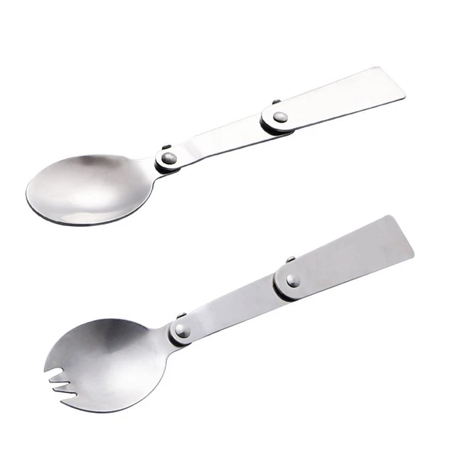 Set de cuillère et fourchette pliable, set de cuillère et