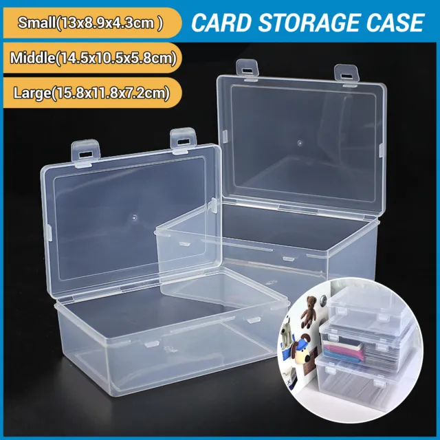 Playing Card Storage Box Trading Card Case Organizer Plastic Sports Cards Games