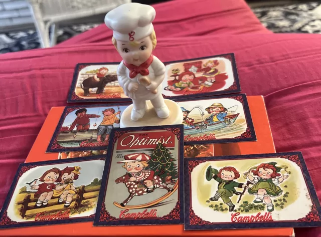 1993 Campbell's Soup Kids Boy Chef Figurine And Cards: