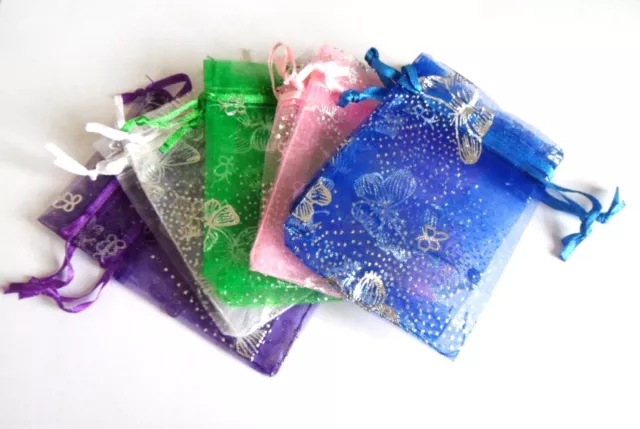 25 x Organza Bags Wedding Party Favour Gift Candy Jewellery Pouch Large Small