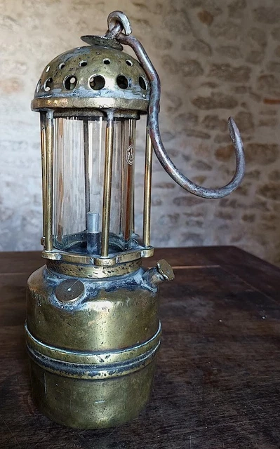 Lampe De Mineur Ancienne à Acétylène / Carbure – Outil De Métier Vintage
