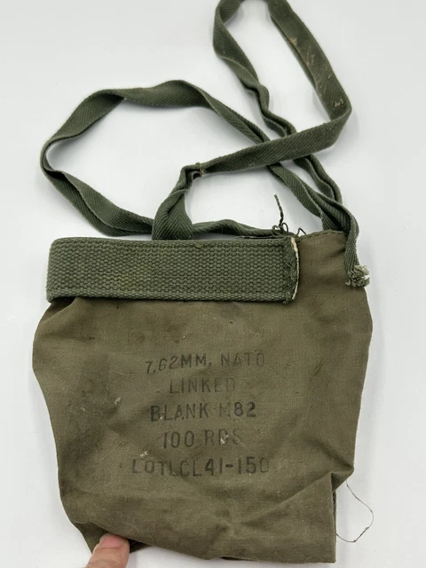 US MILITARY Bag 7.62 MM Nato Linked Blank M80 BALL M62 100 Rd Ammo Pouch