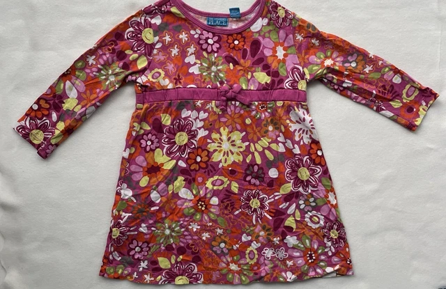 Baby Girls Pink Floral Dress Age 18 Months